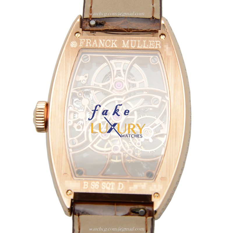 Franck Muller 7880BS6SQTD5N - Manual Wind - 18kt Rose Gold & Diamonds - Replica Watch - Case - Image 3