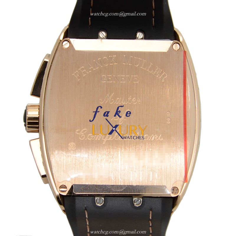 Franck Muller V 45 CC DT D 5N Vanguard Automatic 18kt Rose Gold & Diamond Replica Watch, 44mm - Image 3