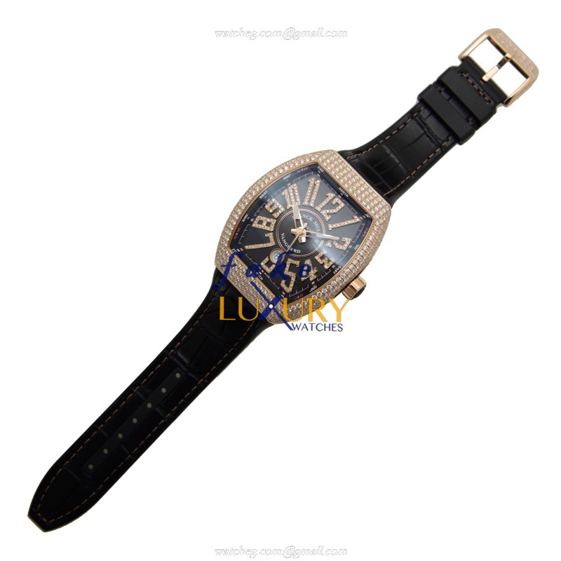 Franck Muller V 45 SC DT D NBR CD 5N.NR Automatic 18kt Rose Gold & Diamonds Watch, Model - Image 2