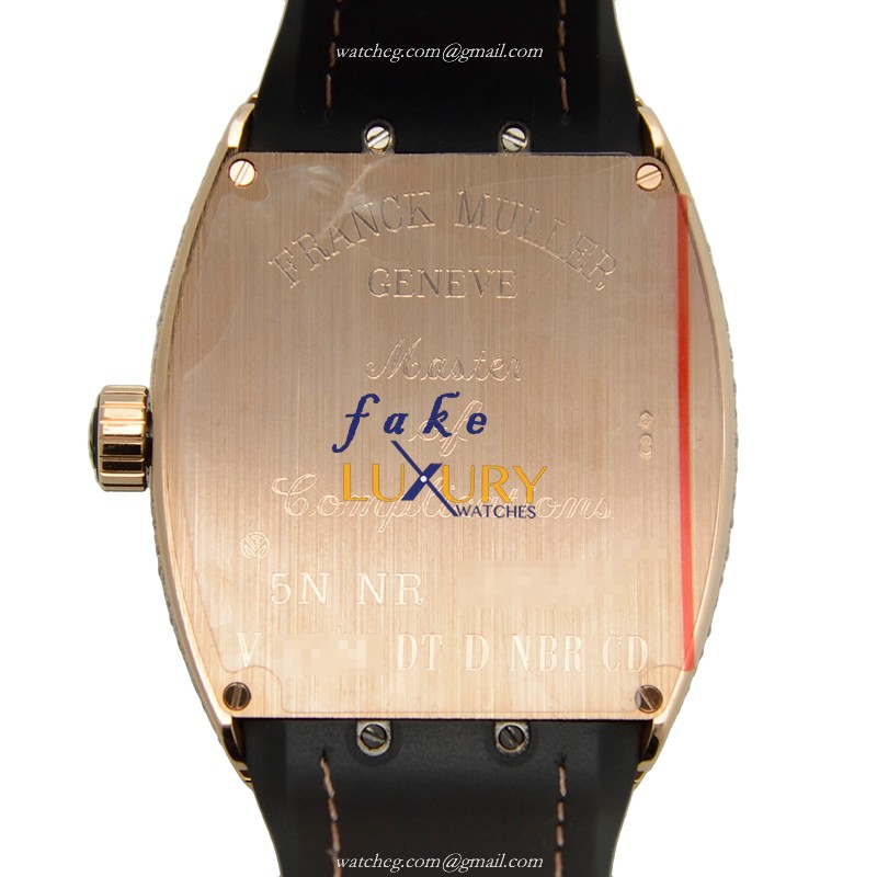 Franck Muller V 45 SC DT D NBR CD 5N.NR Automatic 18kt Rose Gold & Diamonds Watch, Model - Image 3