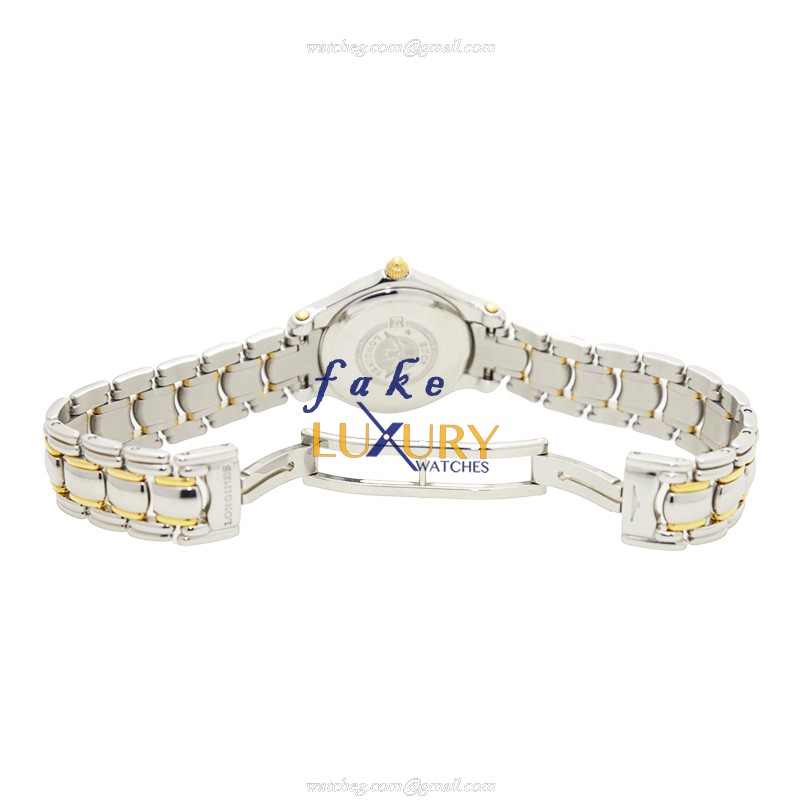 Longines L3.106.5.10.6 CONQUEST Quartz 18kt Gold & Steel | White Dial | Silver Strap Replica Watch - Image 5
