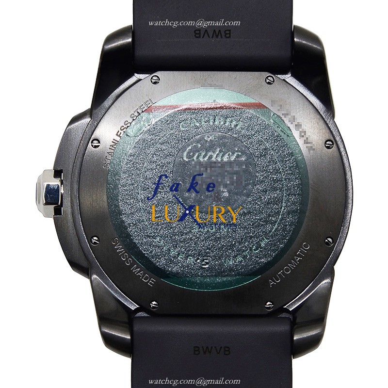 WSCA0006 - Cartier Calibre de Cartier Replica Watch - Automatic - Black Dial - Steel - Image 3