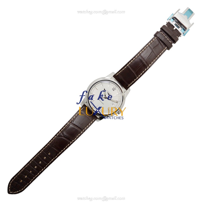 Longines L2.766.4.79.2 Saint Imier Automatic Silver Dial Stainless Steel Brown Alligator Replica - Image 2