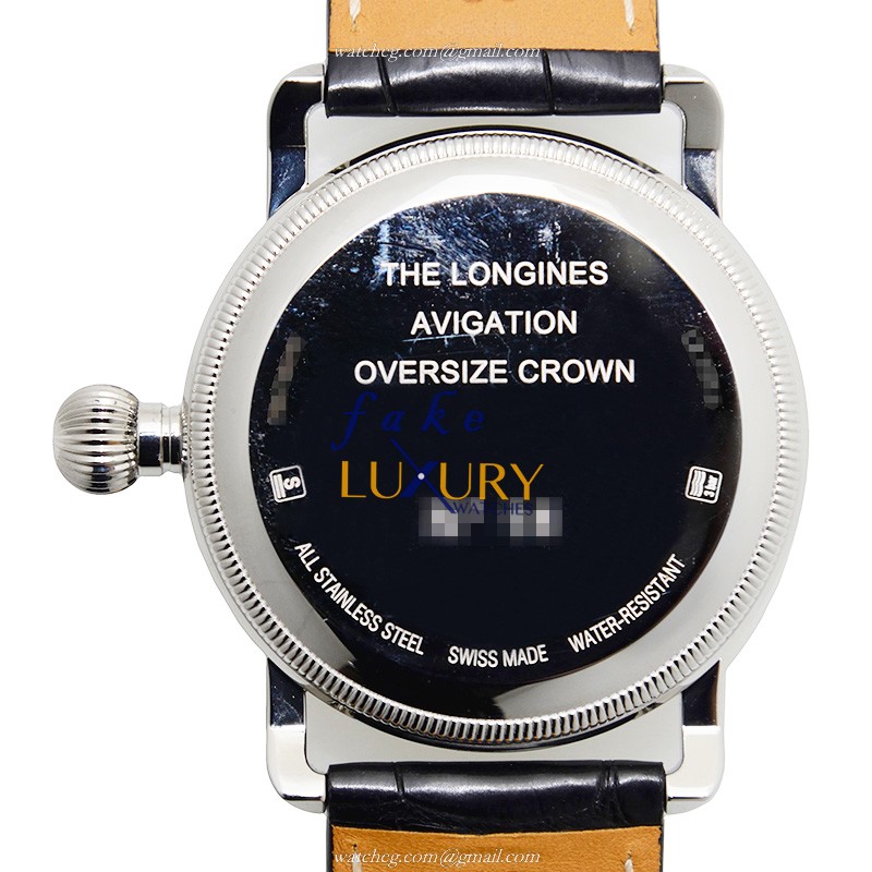 Longines Heritage L2.777.4.53.2 Replica Watch With Automatic Movement, Black Dial, Alligator Strap - Image 3