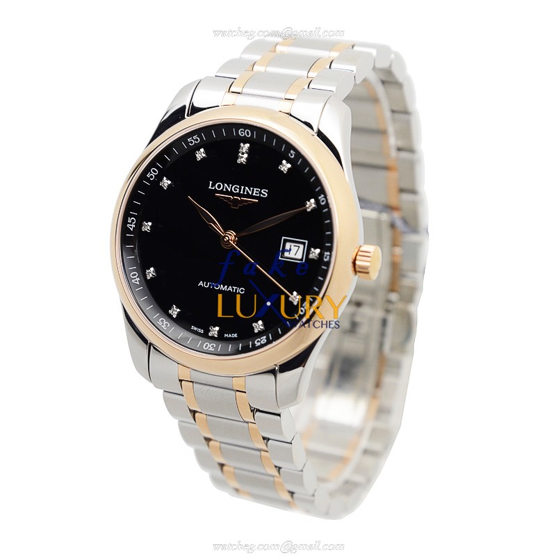 Longines Master Collection L2.793.5.57.7 | 40mm 18kt Rose Gold & Steel | Automatic | Black Dial - Image 3