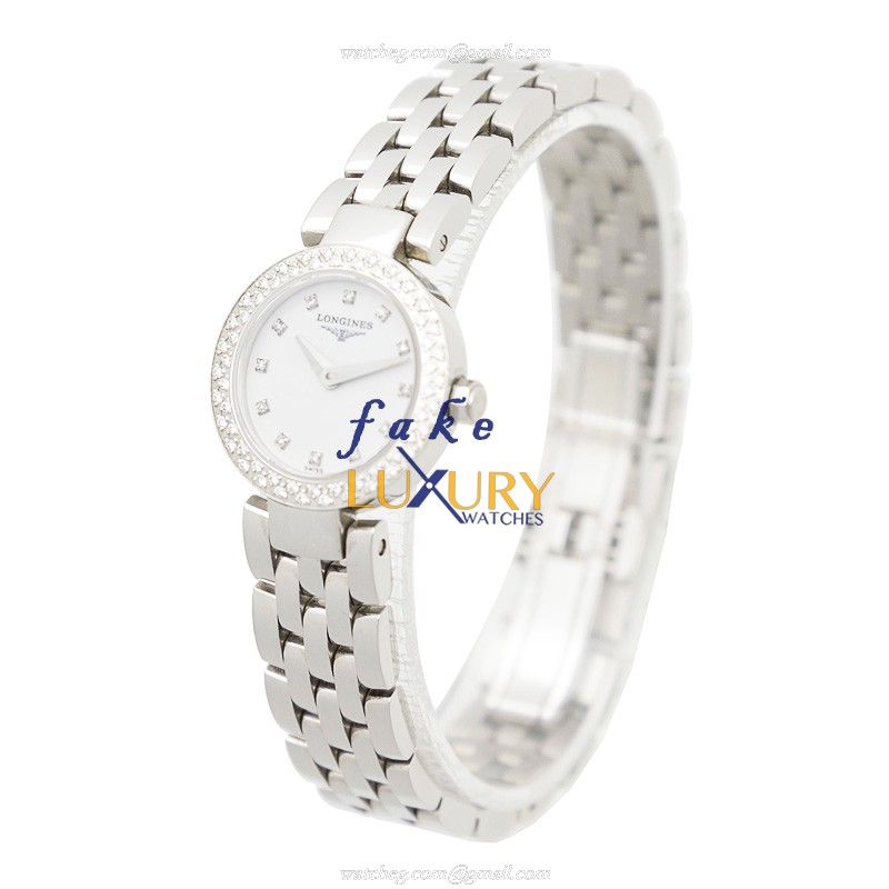Longines L5.174.0.17.6 Dolce Vita Replica Watch - Quartz - Stainless Steel & Diamonds - White Dial - Image 3