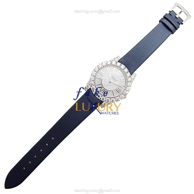 Chopard 139419-1001 WOMEN JEWELRY Automatic 18kt White Gold & Diamond - Silver Dial - Blue Satin - Image 2