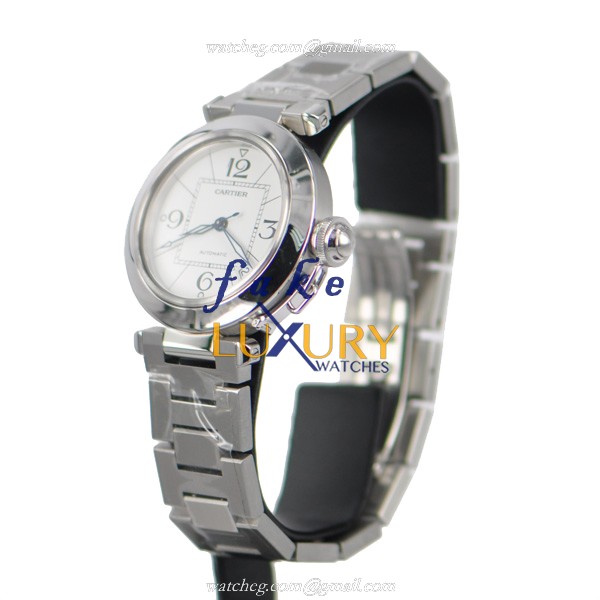 Cartier W31074M7 PASHA DE CARTIER Automatic Stainless Steel - White Dial - Replica Watch - 35.25mm - Image 3