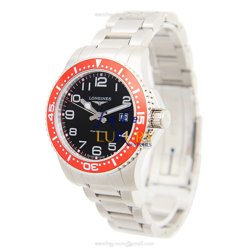 Longines L3.688.4.59.6 Replica Watch, Black Dial, Silver Steel Bracelet, Quartz Movement - Image 3