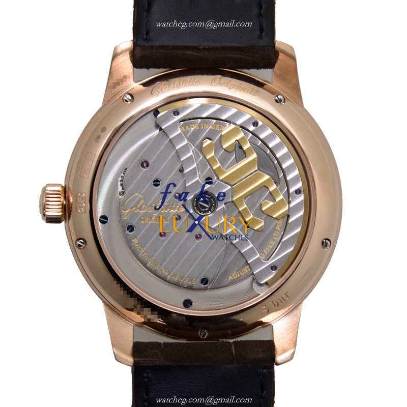 1-91-02-01-05-30 - Glashutte PANO Replica Watch - 42mm 18kt Rose Gold Automatic Silver Dial - Image 3