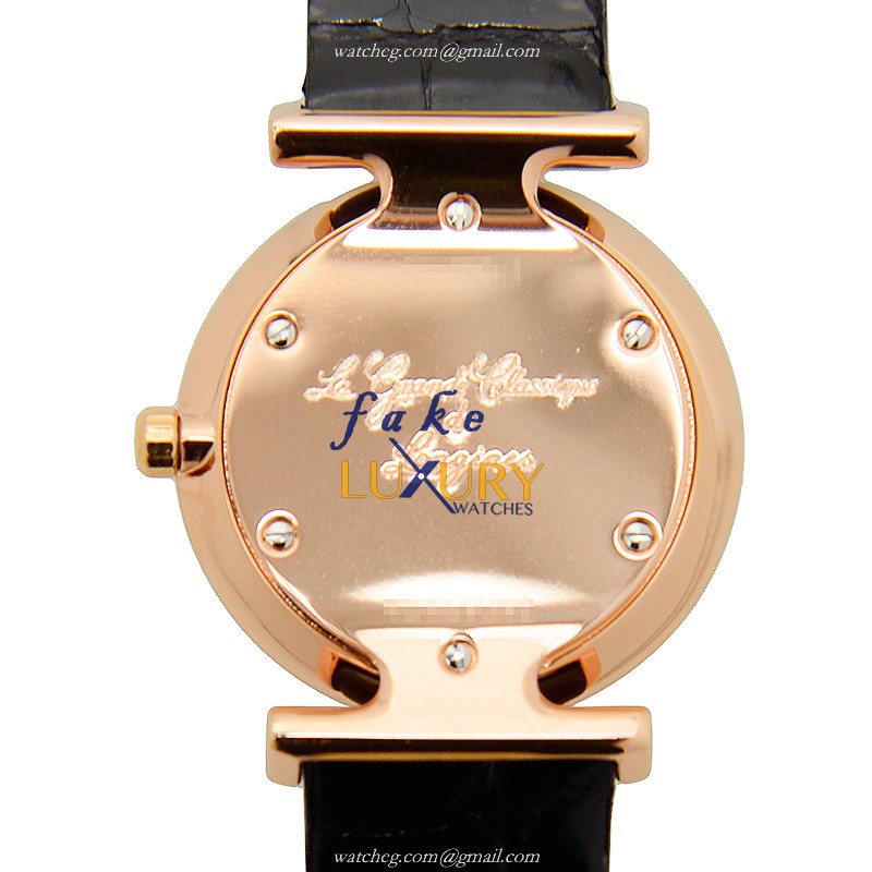 Longines La Grande L4.209.1.97.2 Quartz PVD Gold White Mother of Pearl Dial Black Alligator Strap - Image 3