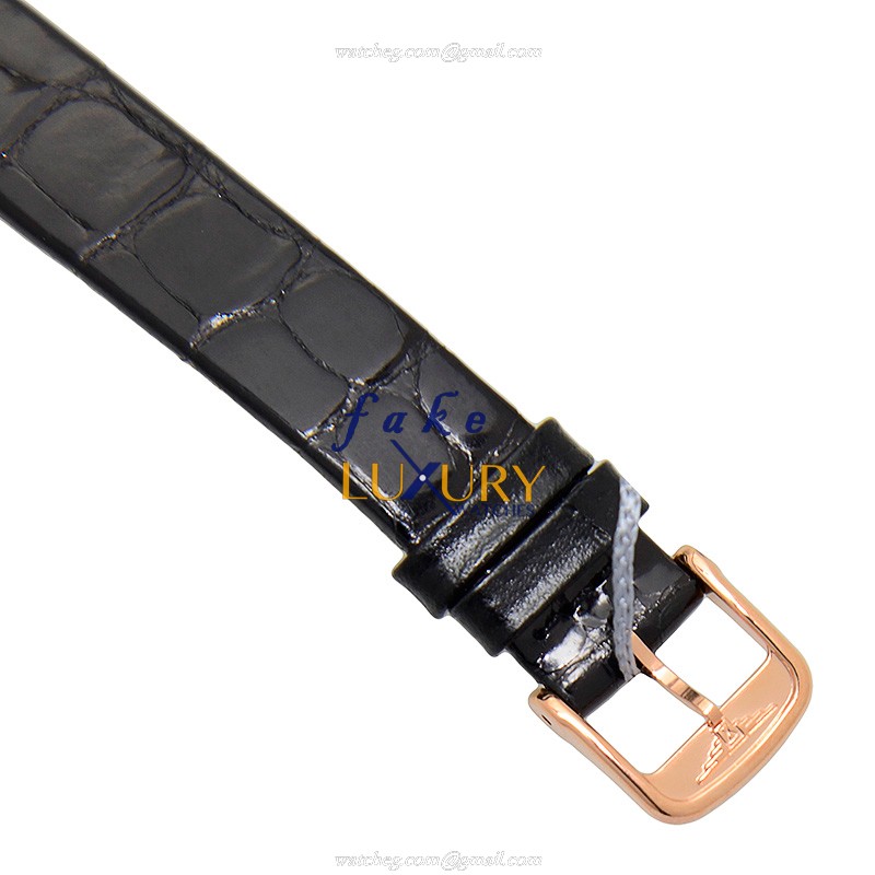 Longines La Grande L4.209.1.97.2 Quartz PVD Gold White Mother of Pearl Dial Black Alligator Strap - Image 4