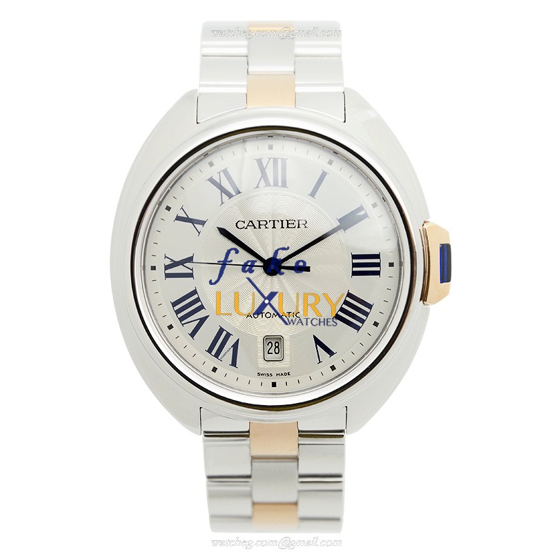 Cartier W2CL0002 Cle De Cartier Replica Watch, Silver Dial, Steel Case, Automatic Movement - Image 2
