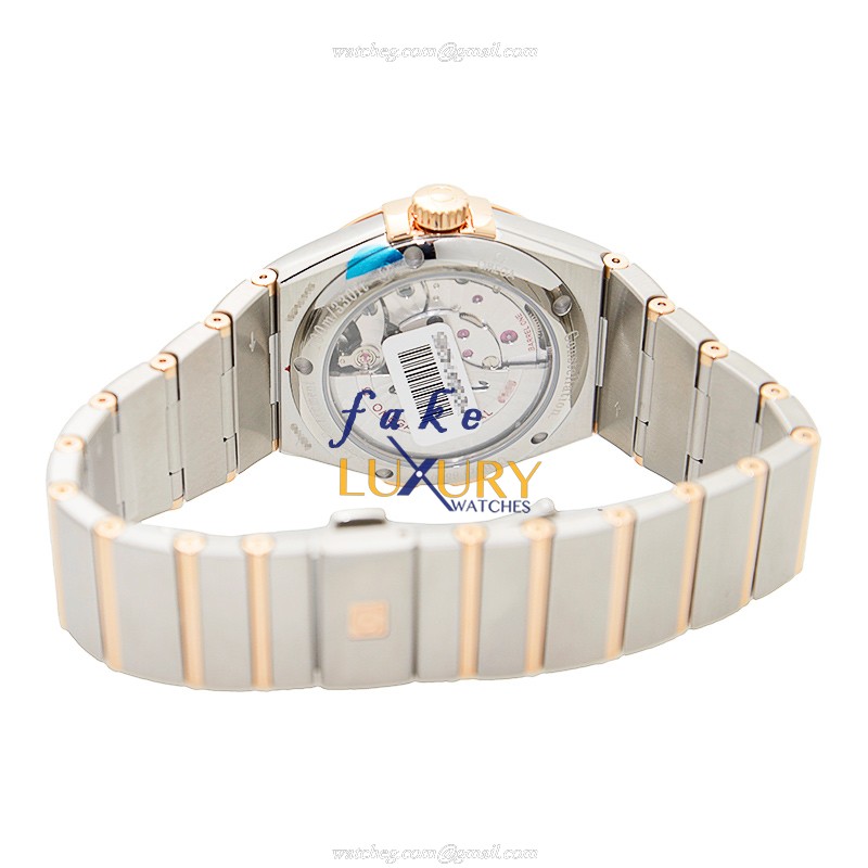 Omega Constellation 123.20.38.21.02.008 Automatic Silver Dial 18kt Rose Gold & Steel Replica Watch - Image 4