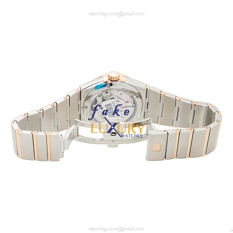 Omega Constellation 123.20.38.21.02.008 Automatic Silver Dial 18kt Rose Gold & Steel Replica Watch - Image 5