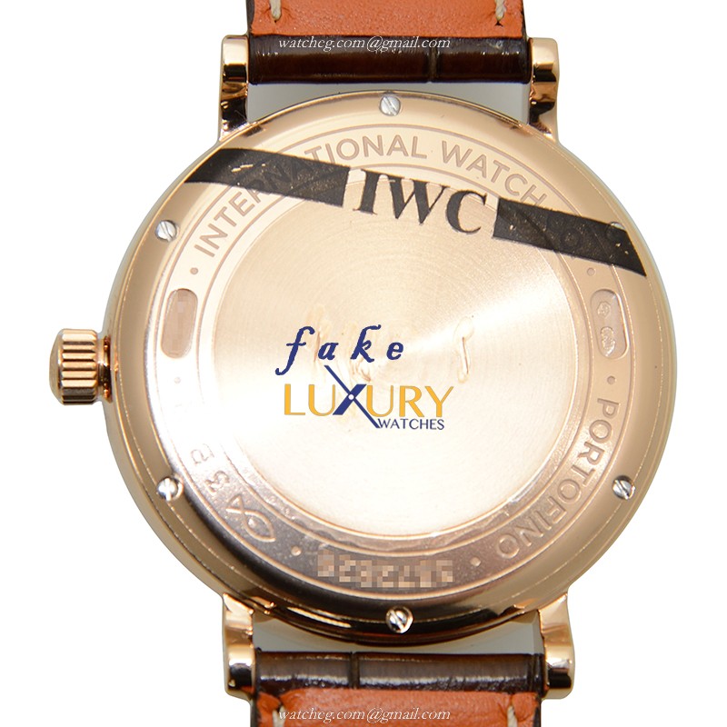 IW459003 - IWC Portofino Replica Watch Automatic 18kt Rose Gold Diamonds Gray Dial - Image 3
