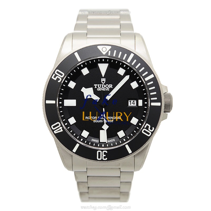 Tudor 25500TN PELAGOS Automatic Titanium Replica Watch, Black Dial, Silver Strap, 42mm, Sapphire - Image 2