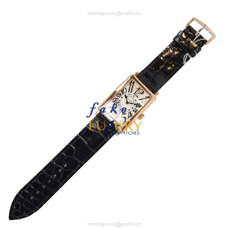 Franck Muller 1000SCREL5N Long Island Replica Watch, Automatic, 18kt Rose Gold Case, Silver Dial - Image 2