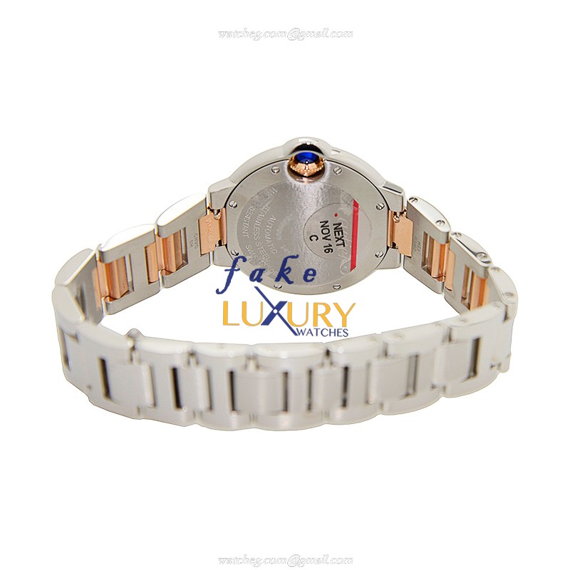 Cartier W3BB0002 BALLON BLEU Automatic Steel Gold & Silver Pink Magic Strap Replica Watch - Image 4