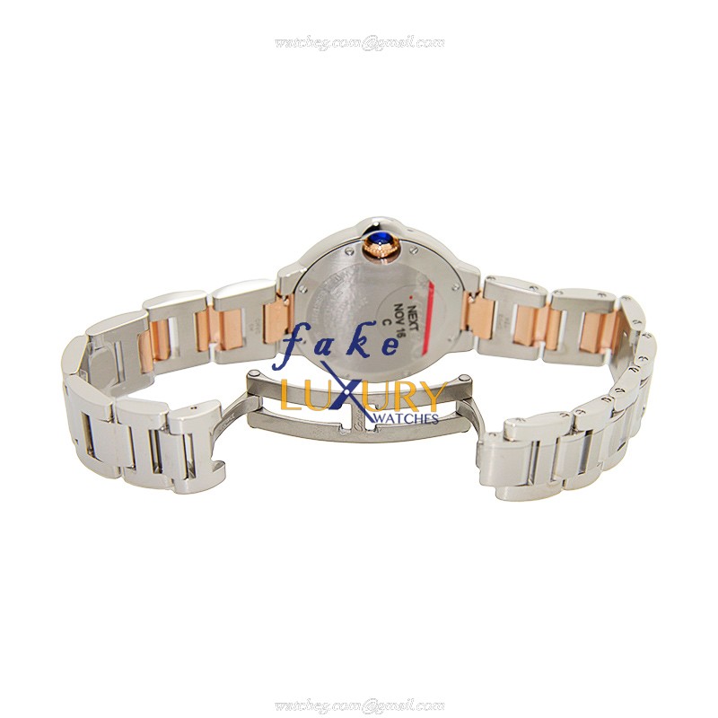 Cartier W3BB0002 BALLON BLEU Automatic Steel Gold & Silver Pink Magic Strap Replica Watch - Image 5