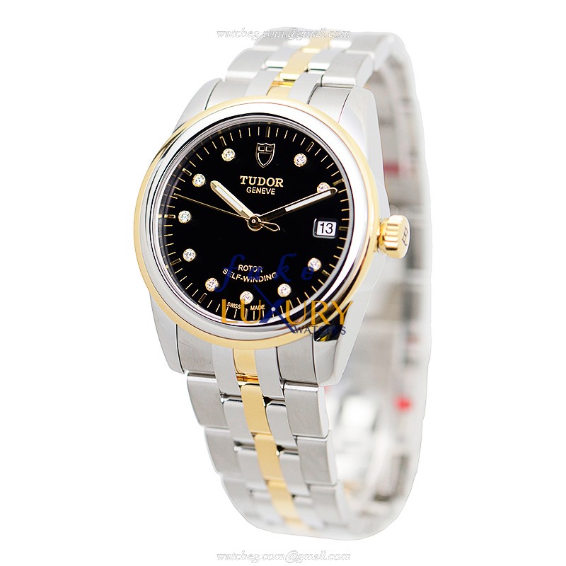 Tudor 55003-68053-10DI-BK GLAMOUR DATE - Automatic - 18kt Gold & Steel Case - Replica Watch - Image 3