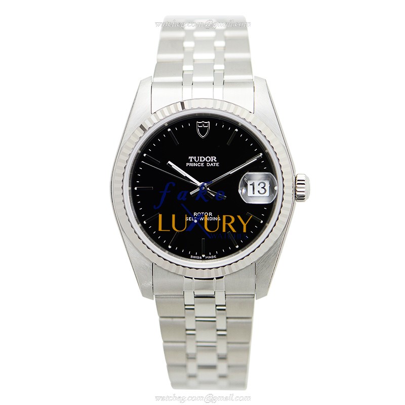 Tudor 74034-62470-BK PRINCE DATE Replica Watch With Automatic Movement, Black Dial, Steel Bracelet - Image 2