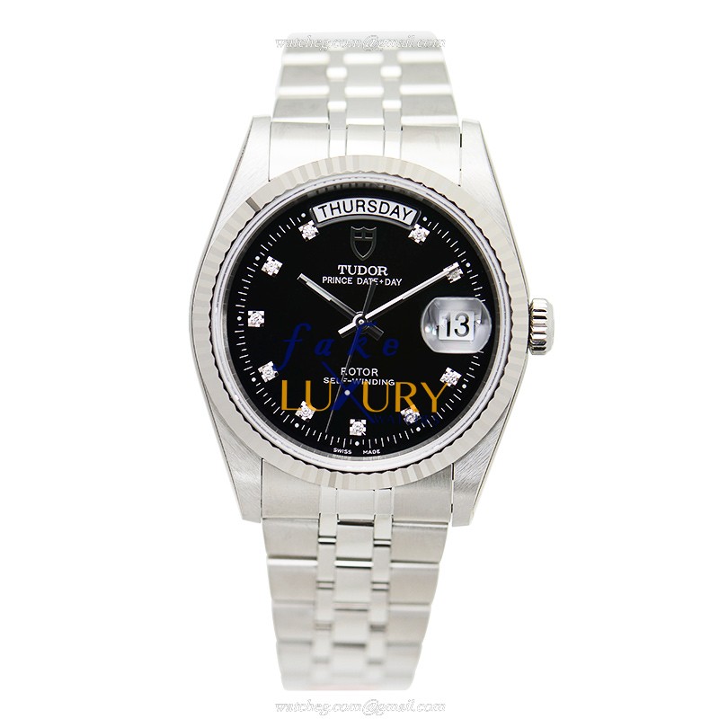 Tudor 76214-62480-10DI-BK PRINCE DATE-DAY Automatic Steel Case Silver Dial Replica Watch - Image 2