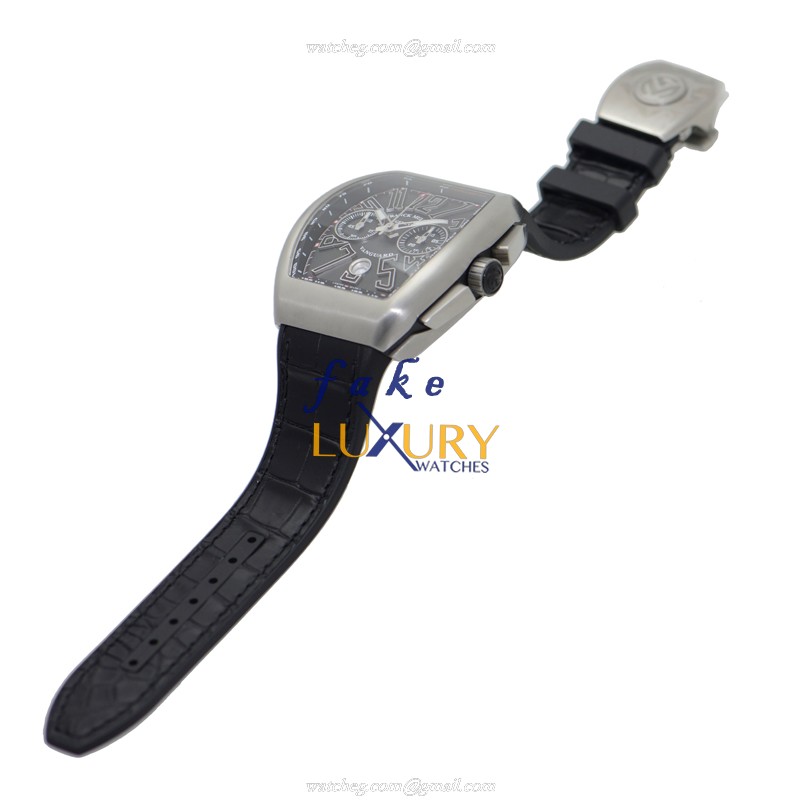 Franck Muller V 45 CC DT BR AC VANGUARD Automatic Stainless Steel Black Dial Replica Watch - Image 2