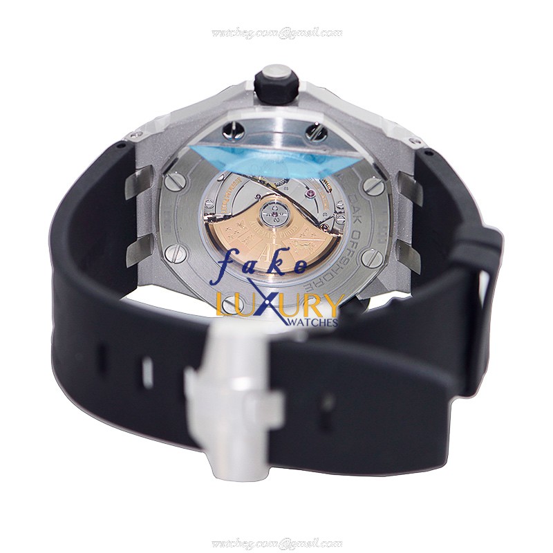 Audemars Piguet 15710ST.OO.A002CA.02 - Replica Watch - Automatic - Steel Case - Silver Dial - Black - Image 4