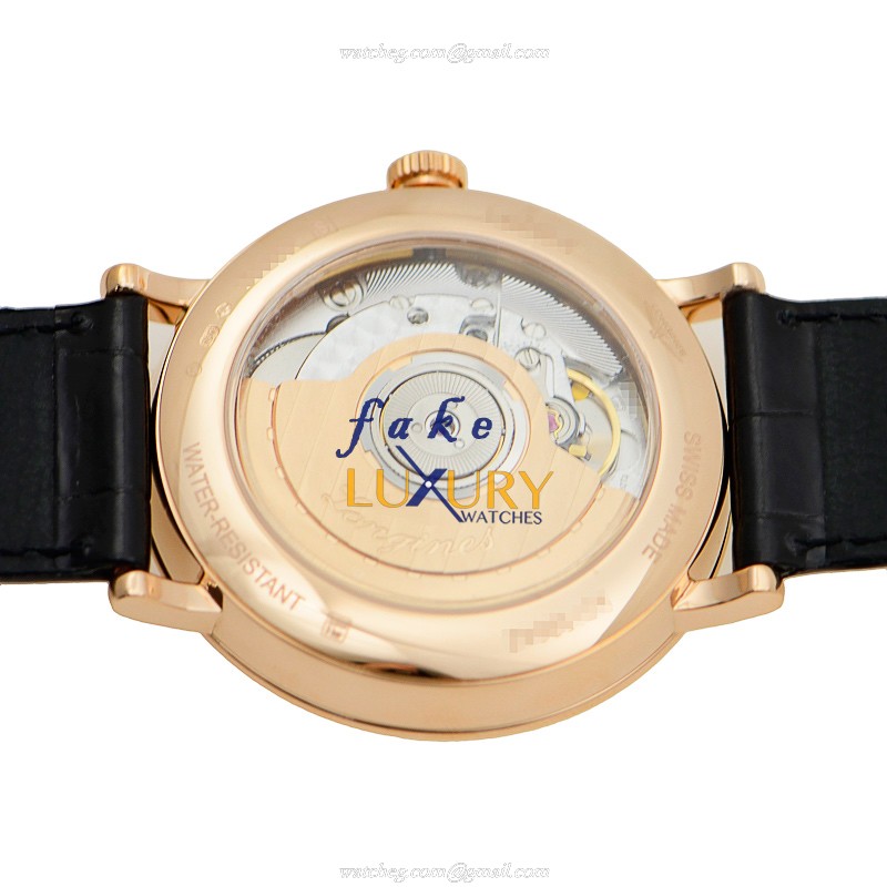 L4.787.8.12.0 - Longines La Grande Replica Watch - Automatic - 18kt Rose Gold - White Dial - Black - Image 3