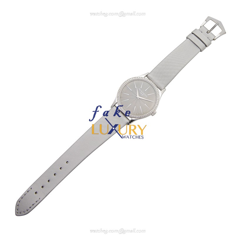 Patek Philippe Calatrava 4897G-010 Manual Wind 18kt White Gold Diamond Gray Dial Replica Watch - Image 2