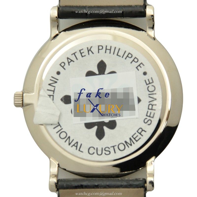 Patek Philippe 5022G-001 Calatrava Replica Watch, Manual Wind, 18kt White Gold Case, Black Dial - Image 3