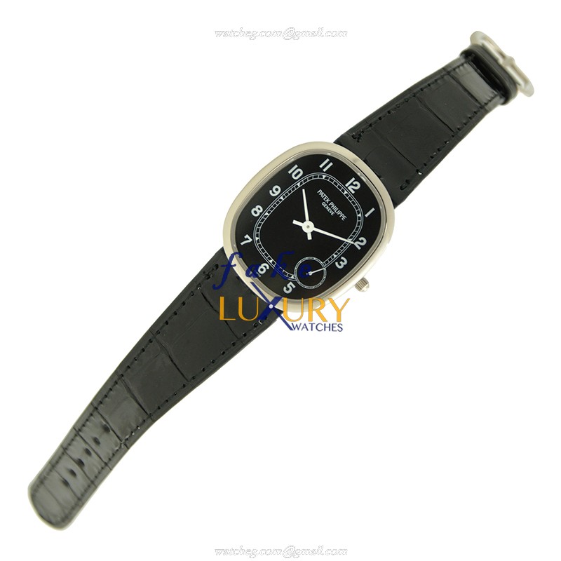 Patek Philippe Ellipse 5028G-001 Automatic 18kt White Gold Black Dial Replica Watch - Image 2