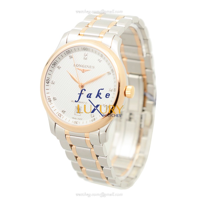 Longines L2.628.5.97.7 Replica Watch, Automatic, 18kt Rose Gold & Steel Case, Silver Dial - Image 3