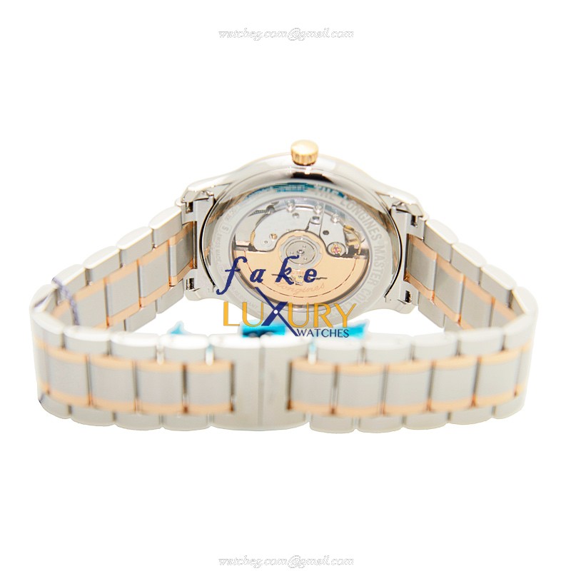 Longines L2.628.5.99.7 Master Replica Watch Automatic 38.5mm 18kt Rose Gold Steel Pink Dial Silver - Image 4