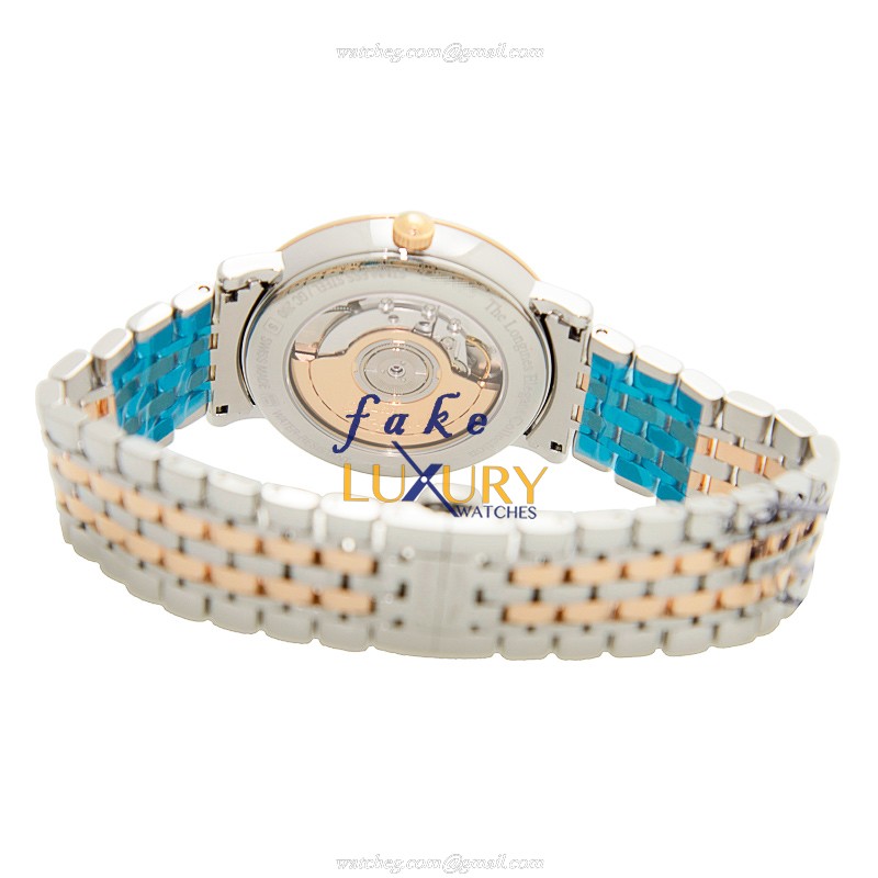 Longines Elegant L4.910.5.11.7 Automatic White Dial 18kt Rose Gold Steel Replica Watch - Image 4