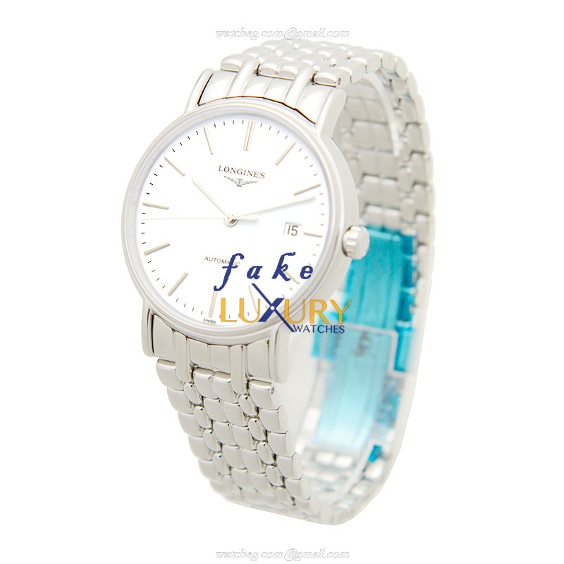 Longines L4.921.4.12.6 Replica Watch, Automatic Movement, White Dial, Steel Bracelet - Image 3