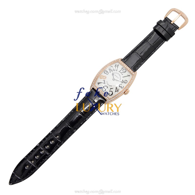 Franck Muller 2852 QZ D1 R CD8 5N Master Banker Quartz 18kt Rose Gold & Diamonds Replica Watch - Image 2