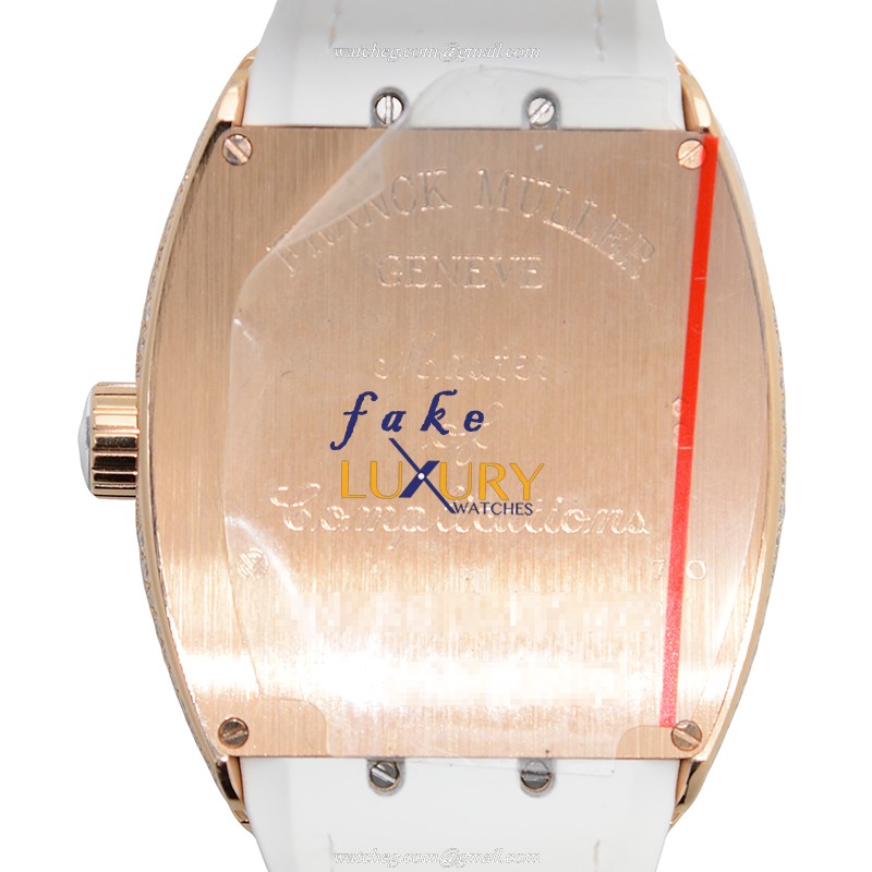 Franck Muller V 45 SC DT D 5N BC - Vanguard - Automatic - 18kt Rose Gold & Diamonds - Replica Watch - Image 3