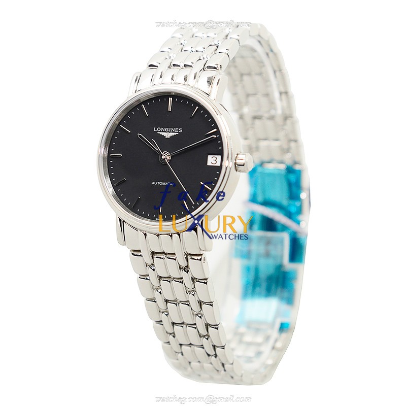Longines L4.322.4.52.6 Replica Watch - Automatic Movement, Black Dial, Steel Case, 30mm, Sapphire - Image 3