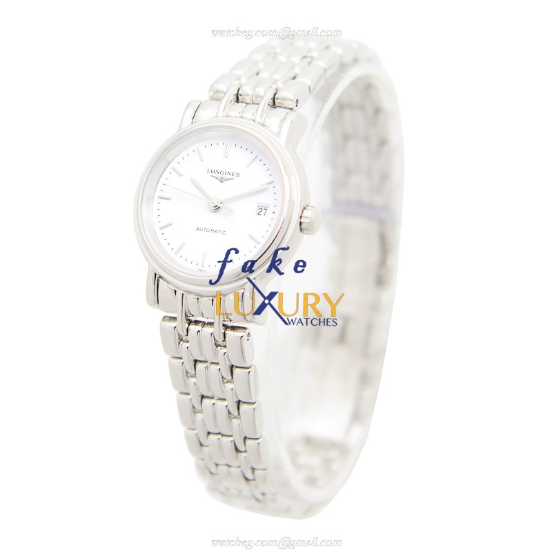 Longines L4.321.4.12.6 Replica Watch Automatic White Dial Steel Bracelet 25.5mm - Image 3