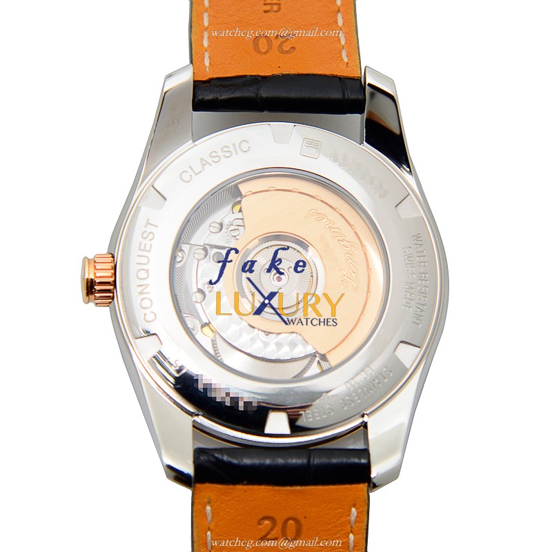 Longines L2.785.5.56.3 CONQUEST Auto 18kt Rose Gold & Steel Watch - Replica Watch - Image 3