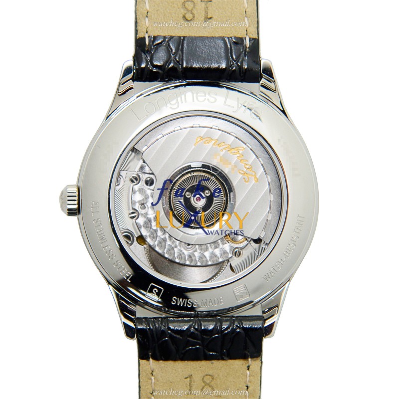 -15202ST.OO.1240ST.01 - Longines L4.860.4.12.2 Replica Watch - Automatic - White Dial, Leather - Image 3