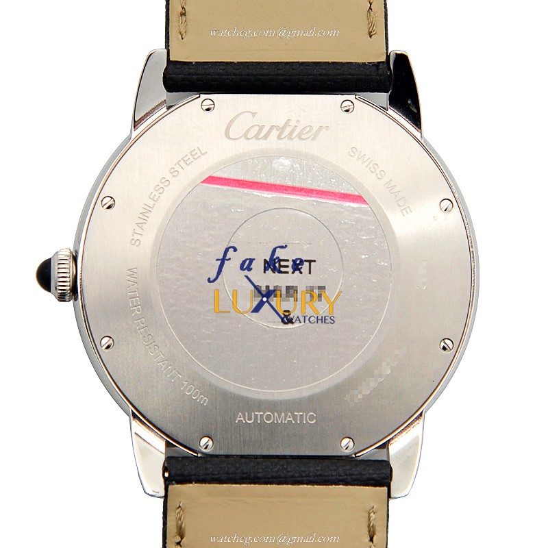 Cartier WSRN0002 ROTONDE DE CARTIER Auto Stainless Steel Replica Watch, Case:42mm, Leather Band - Image 3