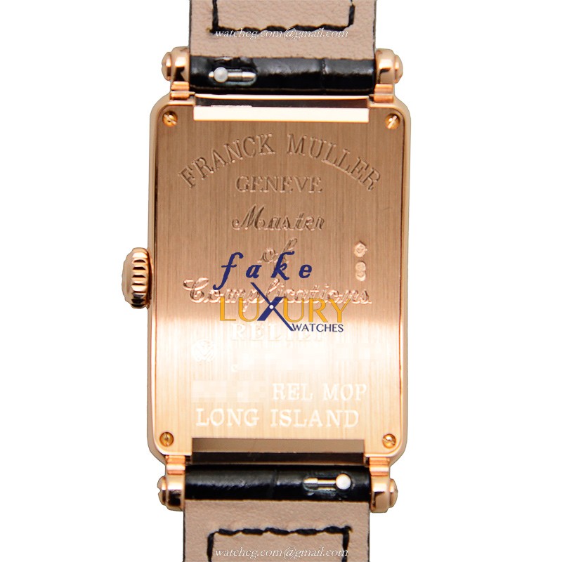 Franck Muller 902 QZ REL MOP 5N LONG ISLAND Replica Watch - Quartz - 18kt Rose Gold - Silver Dial - Image 3