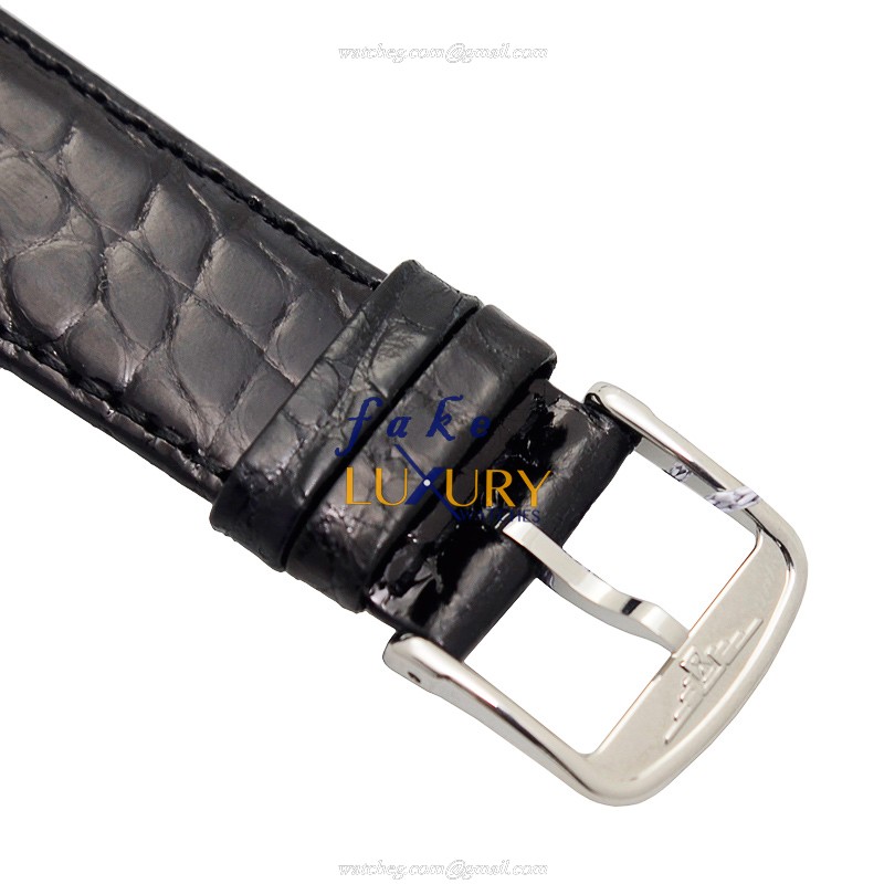 Longines L4.910.4.72.2 Elegant Replica Watch With Automatic Movement, Dark Grey Dial, Alligator - Image 4