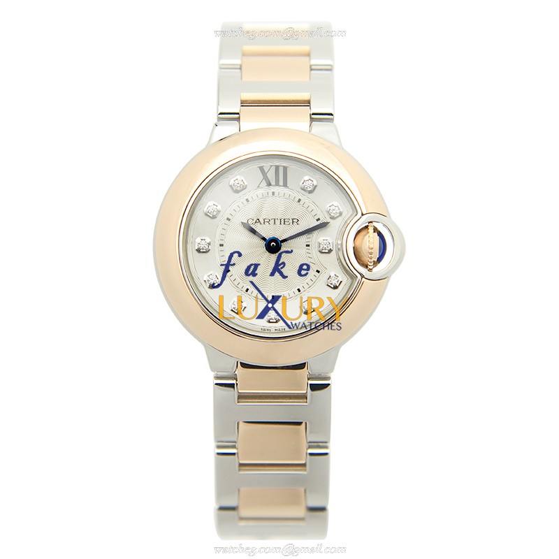 Cartier W3BB0005 Ballon Bleu Replica Watch, Quartz Movement, 28mm 18kt Rose Gold & Steel Case - Image 2