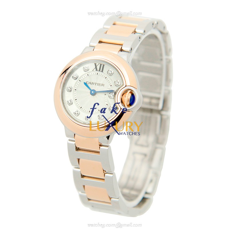 Cartier W3BB0005 Ballon Bleu Replica Watch, Quartz Movement, 28mm 18kt Rose Gold & Steel Case - Image 3