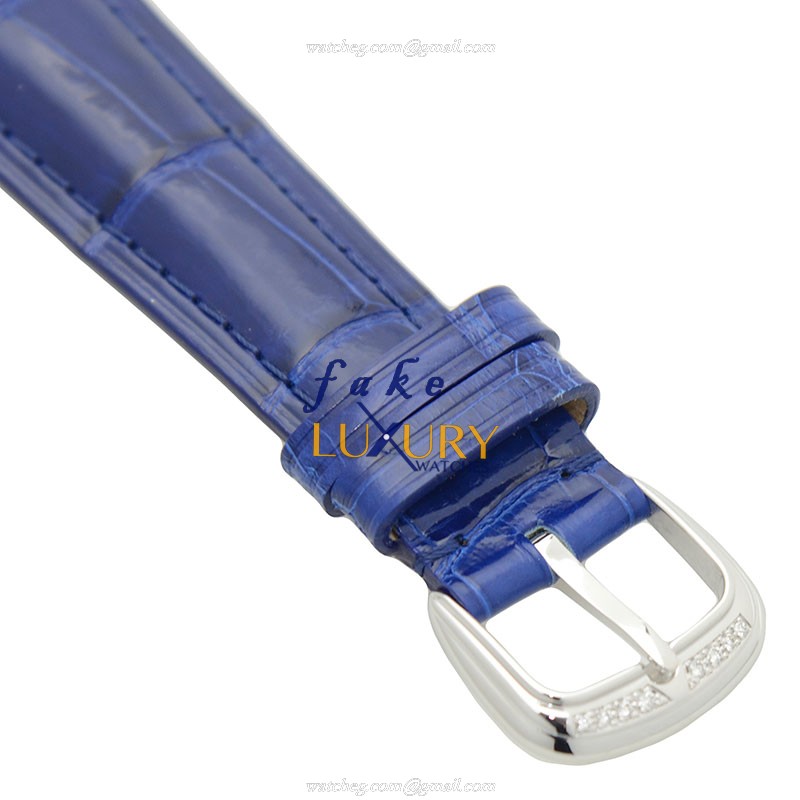 DM 39 D 1R CD OG - Franck Muller Replica Watch Automatic Silver Dial Blue Alligator Strap - Image 4