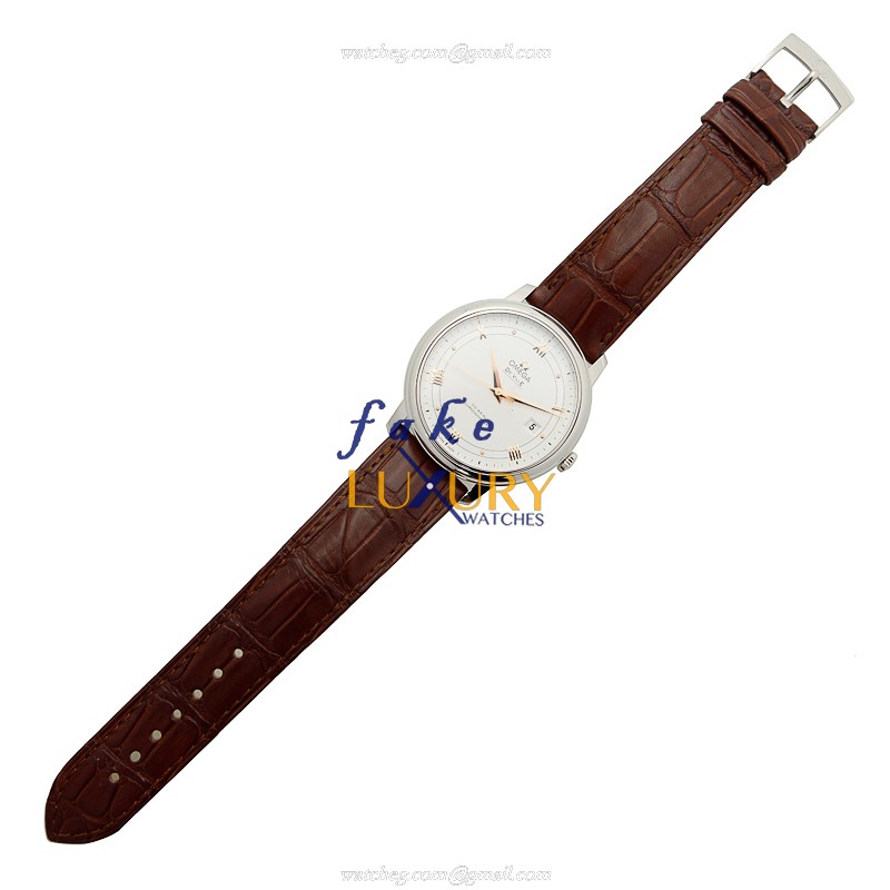 Omega De Ville 424.13.40.20.02.002 | Automatic | Brown Leather | Silver Dial | Replica Watch - Image 2